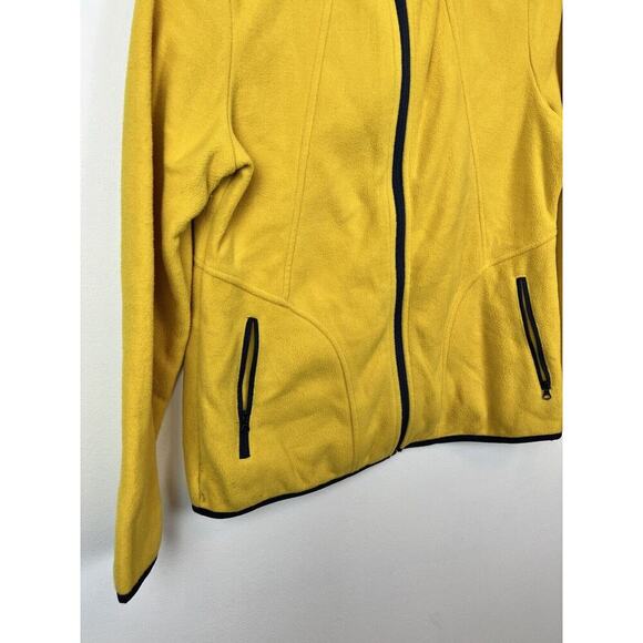 Nautica yellow navy zip up fleece sz L - Picture 3 of 9